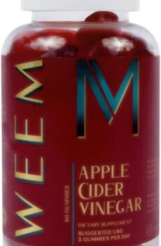 WEEM Apple Cider Vinegar Gummies – Vegan Detox & Digestive Support (60 Gummies)Bundle of 10 Products